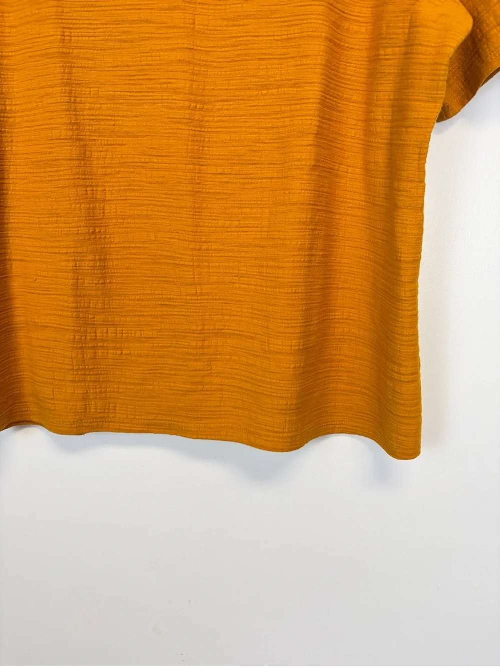 J. Crew Yellow Textured Short Sleeve Top